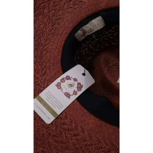 Veronica Beard FREYA taupe Redwood Mahogany Hat NWT 230 S/M - Picture 13 of 16